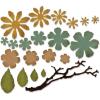 Sizzix, Multi Color, Thinlits Die Set 661806, Tattered Florals by Tim Holtz, 21 Pack, One Size (SIZ661806)