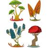 Sizzix Thinlits Die 665216 Funky Toadstools by Tim Holtz 5 Pack, Multicolor