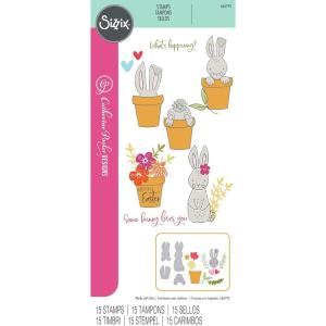 Catherine Pooler’s Bunny Bits & Blooms – Sizzix Clear Stamps Set 15PK