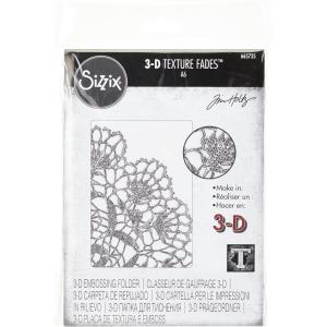 Sizzix 3-D Texture Fades Embossing Folder Doily by Tim Holtz, 665735