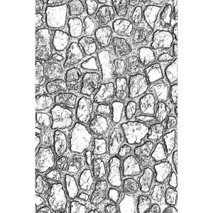 Sizzix 3-D Texture Fades Embossing Folder Mini Cobblestone by Tim Holtz, 665461