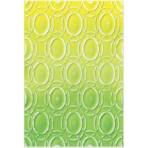 Sizzix 3-D Textured Impressions Embossing Folder Cosmopolitan, Golden Rings by Stacey Park, One Size, Multicolor