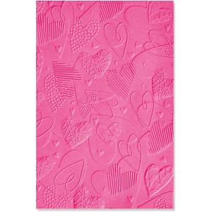Sizzix 3-D Textured Impressions Embossing Folder Mark Making Hearts by Kath Breen | 666038 | Chapter 4 2022