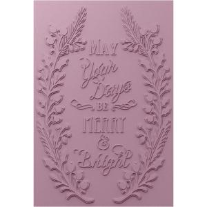 Sizzix 3-D Textured Impressions Embossing Folder Merry & Bright by Jen Long