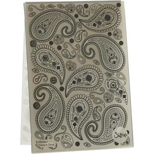 Sizzix 3-D Textured Impressions Embossing Folder Paisley by Georgie Evans, 664796, Multicolor