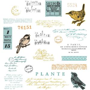 Sizzix A5 Clear Stamps w/Framelits Die Bird Song by 49 and Market
