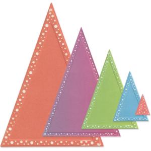 Sizzix Die Set Fanciful Framelits, Patti’s Perfect Triangles by Stacey Park, Multicolor, One Size