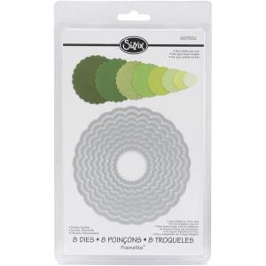 Sizzix Framelits Die Set 8/PK – Circles, Scallop(Scallop Circles)