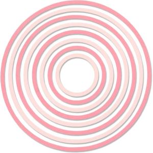 Sizzix Framelits Die Set 8/PK – Circles, Scallop(Thinlits Die Set 8PK Concentric Circles by Pete Hughes)