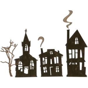 Sizzix Frightful Things Thinlits Die Set Tim Holtz, 17 Pack(Ghost Town)
