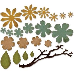 Sizzix, Multi Color, Thinlits Die Set 661806, Tattered Florals by Tim Holtz, 21 Pack, One Size (SIZ661806)