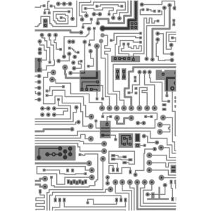 Sizzix Multi-Level Textured Impressions Embossing Folder Circuit by Tim Holtz, 665372