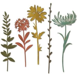 Sizzix Thinlits Die Set , Wildflower Stems #2 by Tim Holtz, 5 Pack, One Size, Multicolor 5 Piece(Wildflower Stems #1)