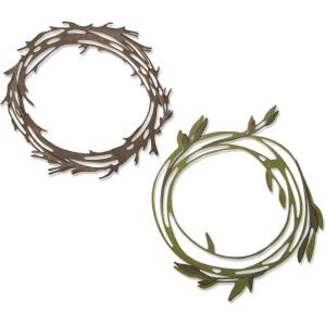 Sizzix Thinlits Die Set 10 Pack , Funky Wreaths by Tim Holtz Cutting dies, Multicolor