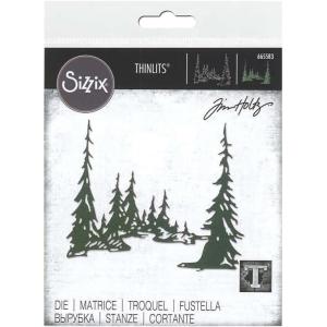 Sizzix Thinlits Die Tall Pines by Tim Holtz, 665583, Multicolour