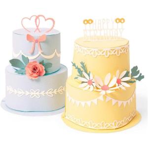 Sizzix Thinlits Plus Die Set 11 Pack Cake Box by Georgie Evans, Multicolor(Cake Pop-Up)