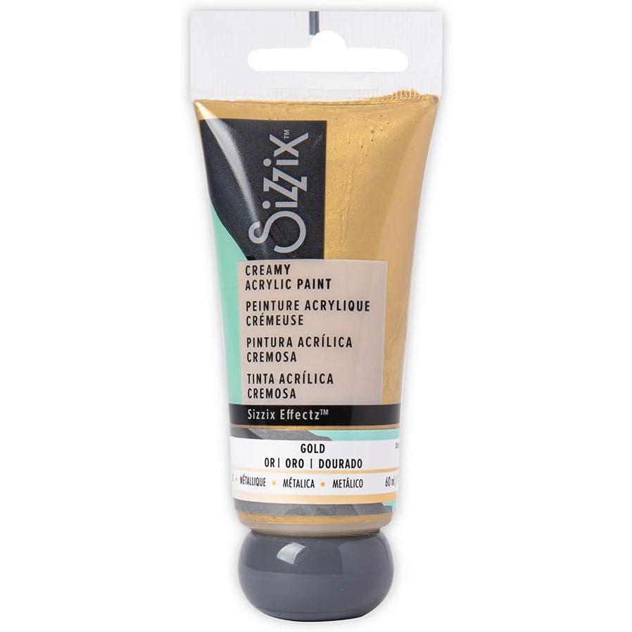 image:imageSizzix Gold Effectz Creamy Metallic Acrylic Paint 60ml 664560 2 Fl Oz Pack of 1
