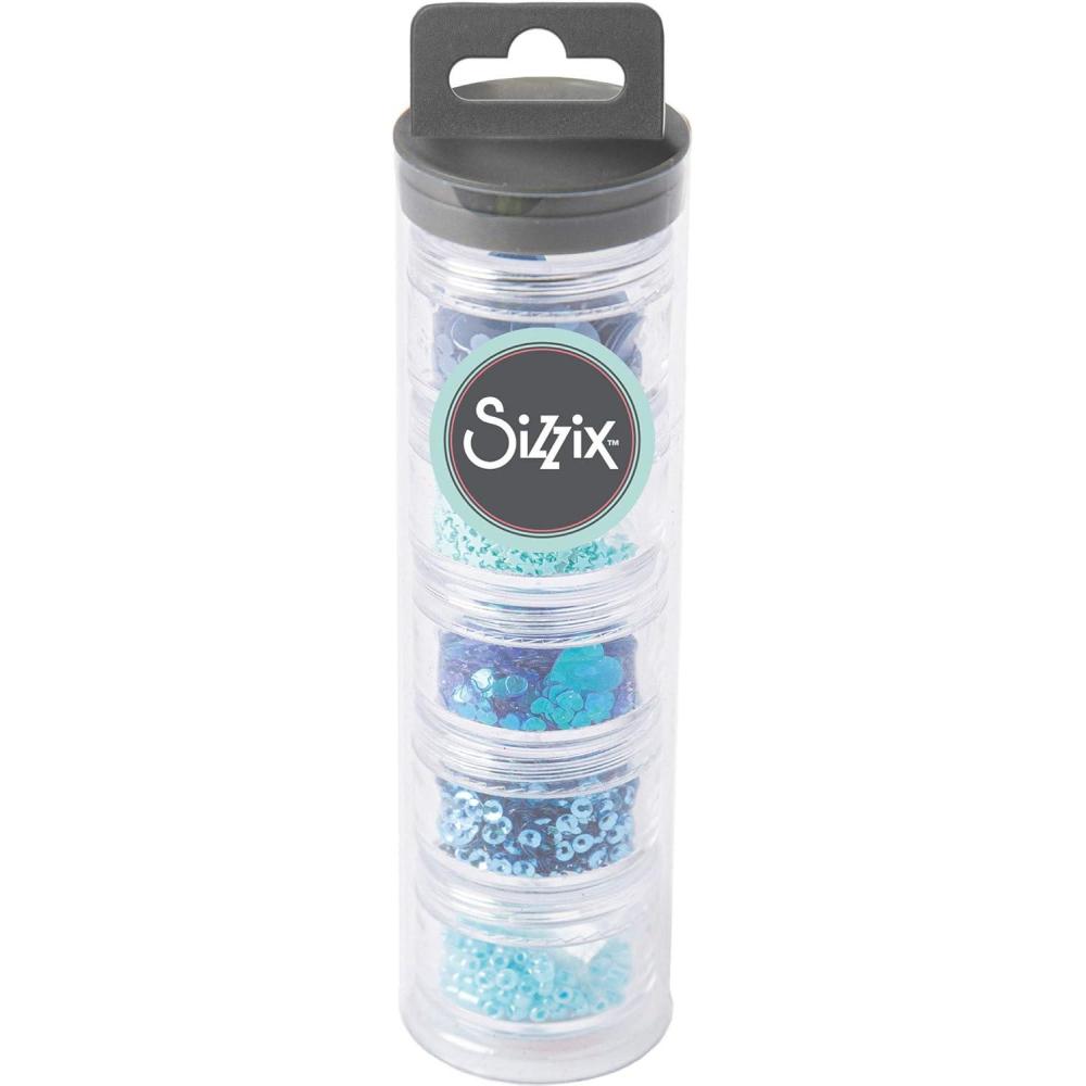 image:imageSizzix Sequins amp Beads Arctic 5 Pack Artic Sky BeadsBluebell