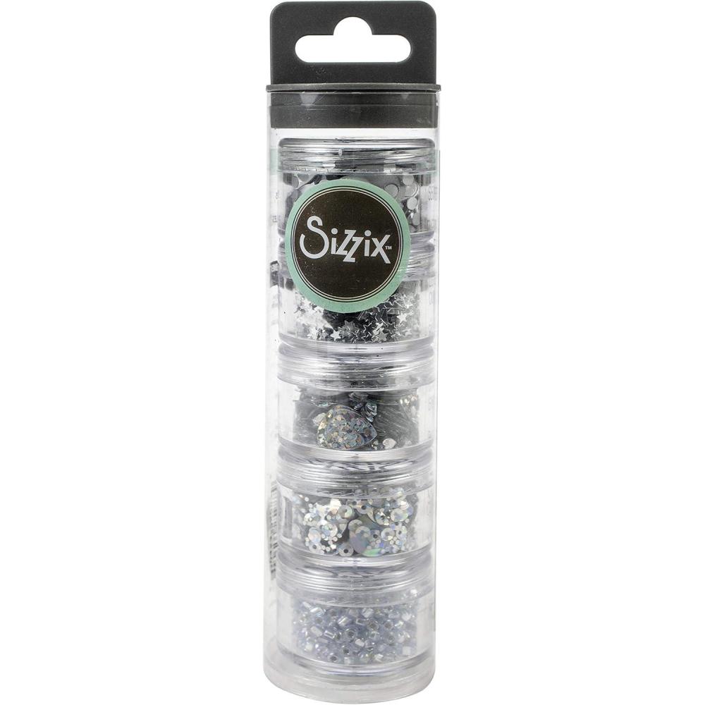 image:imageSizzix Sequins amp Beads Arctic 5 Pack Artic Sky BeadsSilver