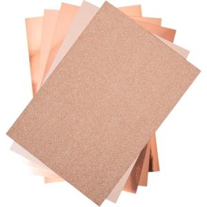 Sizzix, Charcoal, Surfacez-Surfaces-Opulent Cardstock , 50 Pack, Gray(Rose Gold)
