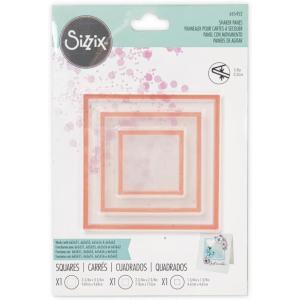 Sizzix Making Essential Shaker Panes Squares 1 2 3 1/2″ 3PK, Multicolor
