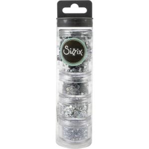 Sizzix Sequins & Beads , Arctic, 5 Pack, Artic Sky (Beads)(Silver)