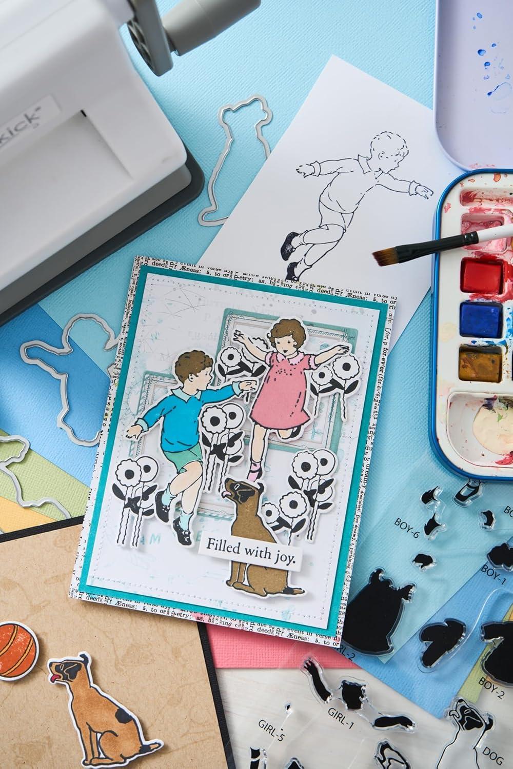 image:imageSizzix A5 Clear Stamps 29PK w12PK Framelits Play Time by 49 and Market