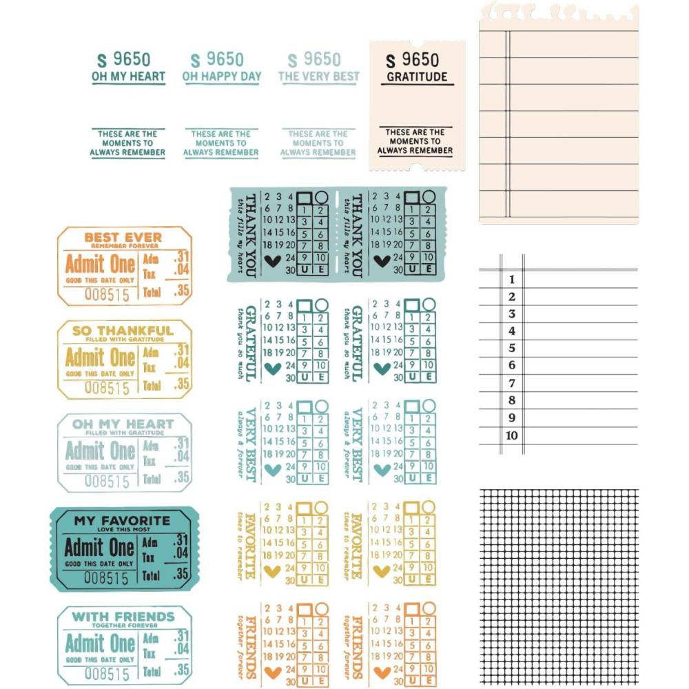 image:imageSizzix A5 Clear Stamps wFramelits Die Forever Journal Essentials by 49 and Market