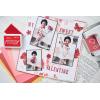 Sizzix A5 Clear Stamps 52PK w/8PK Framelits Fine Line Alpha 01 by 49 and Market