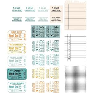 Sizzix A5 Clear Stamps w/Framelits Die Forever Journal Essentials by 49 and Market