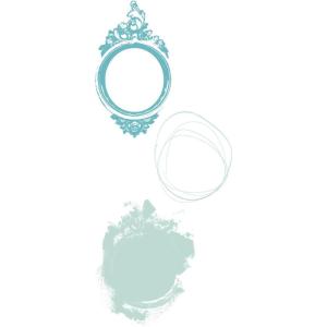 Sizzix Layered Clear Stamps – Artsy Regal Frame by 49 and Market