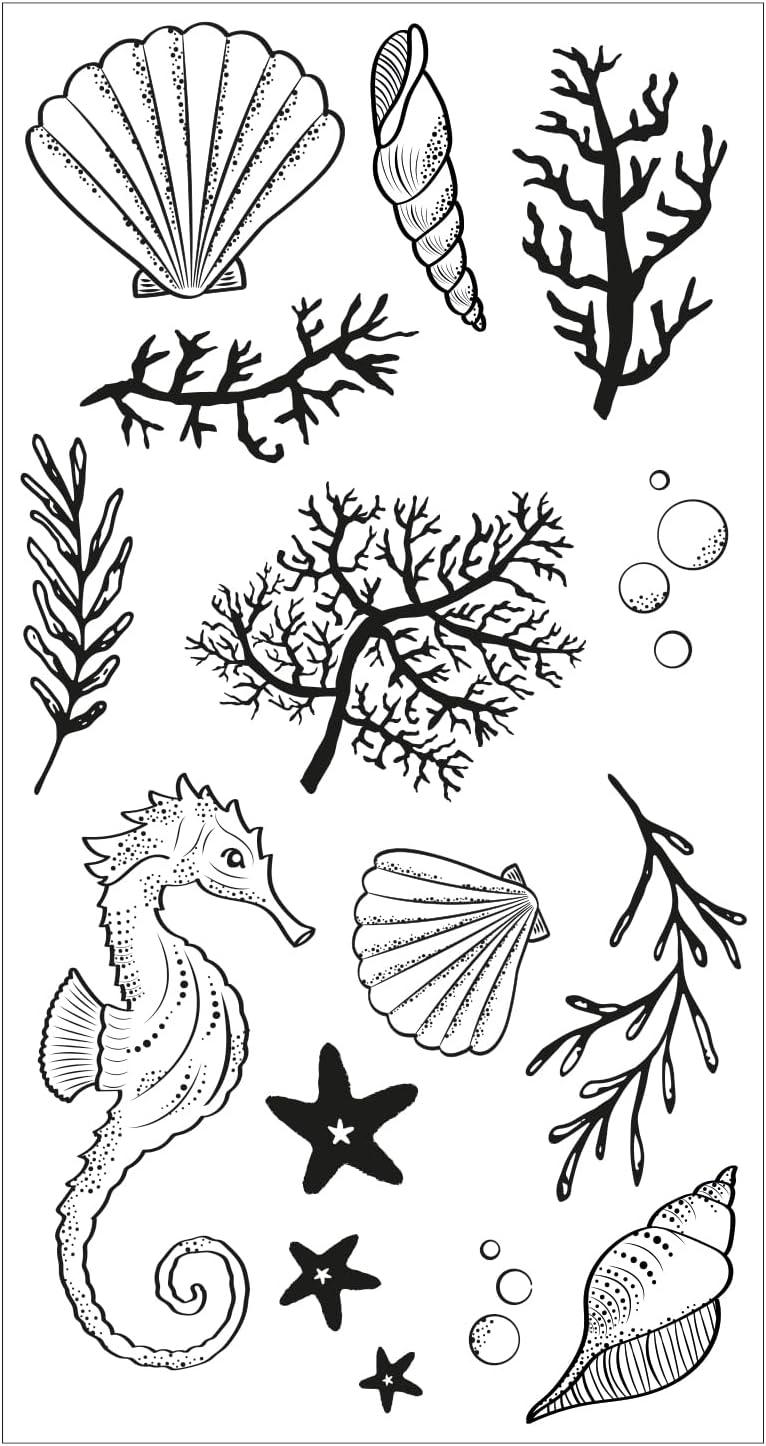 image:imageSizzix Clear Stamps Set Ocean Elements by Lisa Jones Multicolor One Size