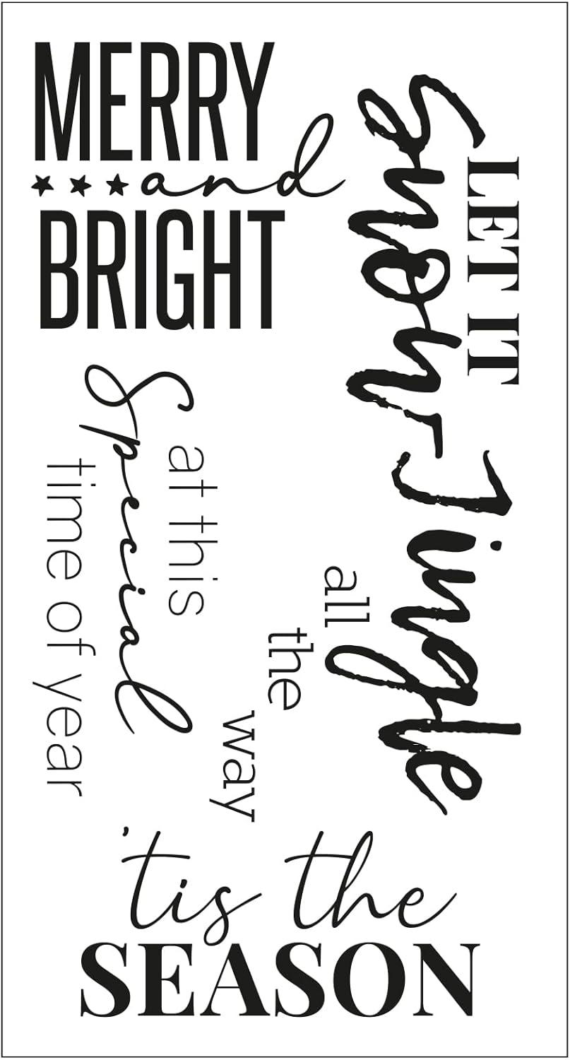image:imageSizzix Festive Sentiments 2 Clear Stamps 5PK Olivia Rose 664938 Chapter 3 2022 One Size
