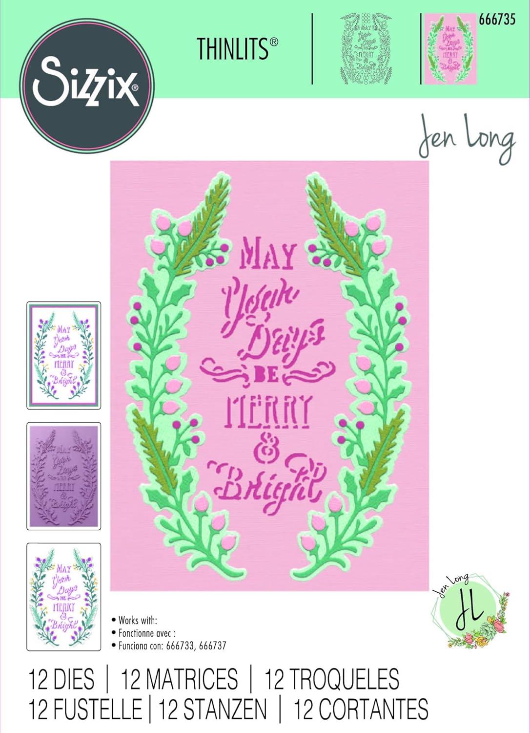 image:imageSizzix Thinlits Die Set Merry amp Bright 2 by Jen Long