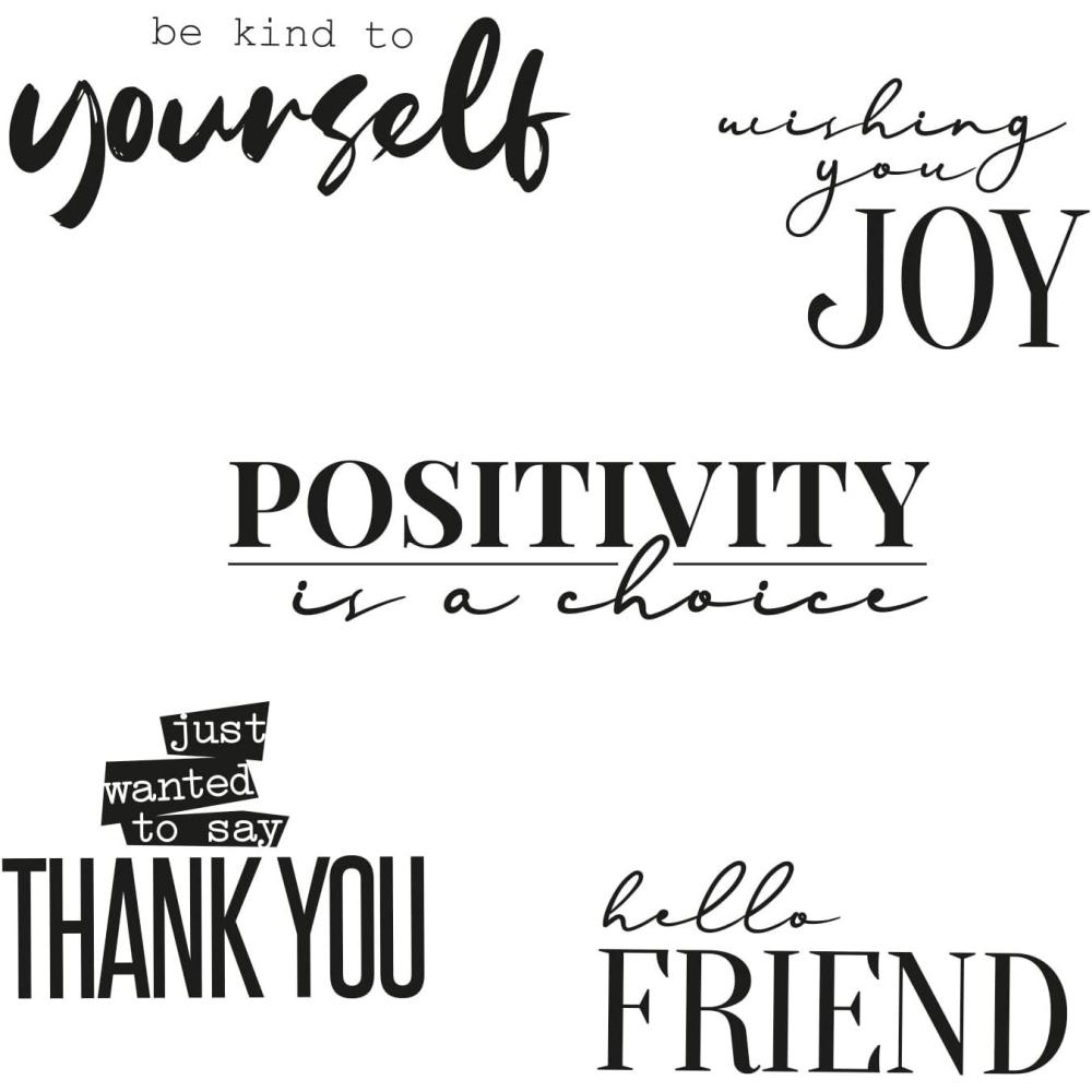 image:imageSizzix Clear Stamps 5PK Sunnyside Sentiments 8 by Pete Hughes  665410  Chapter 3 2022 Multicolor
