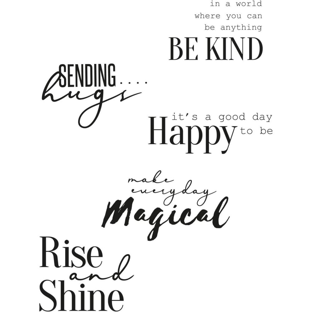 image:imageSizzix Clear Stamps 5PK Sunnyside Sentiments 9 by Pete Hughes  665411  Chapter 3 2022 Multicolor