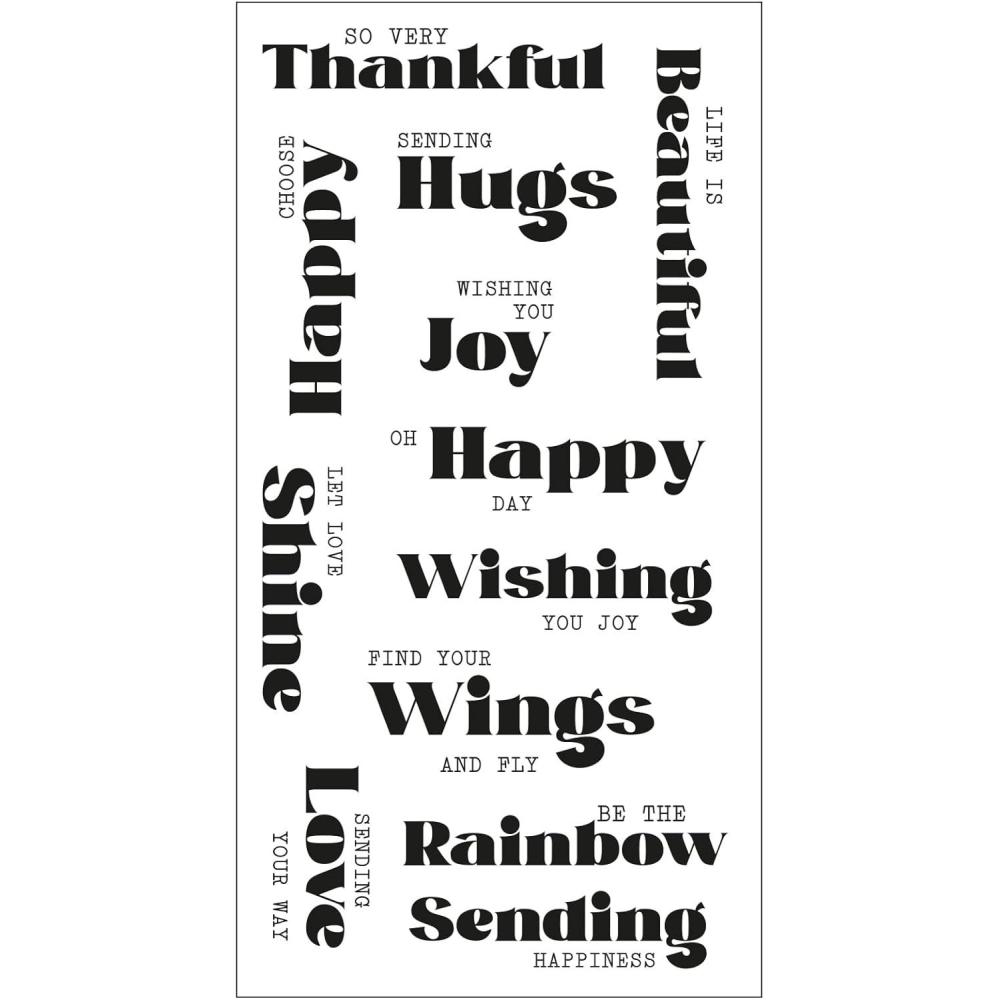 image:imageSizzix Clear Stamps Set 12PK Good Vibes 4 by Pete Hughes 665911 Chapter 2 2022 One Size Multicolor