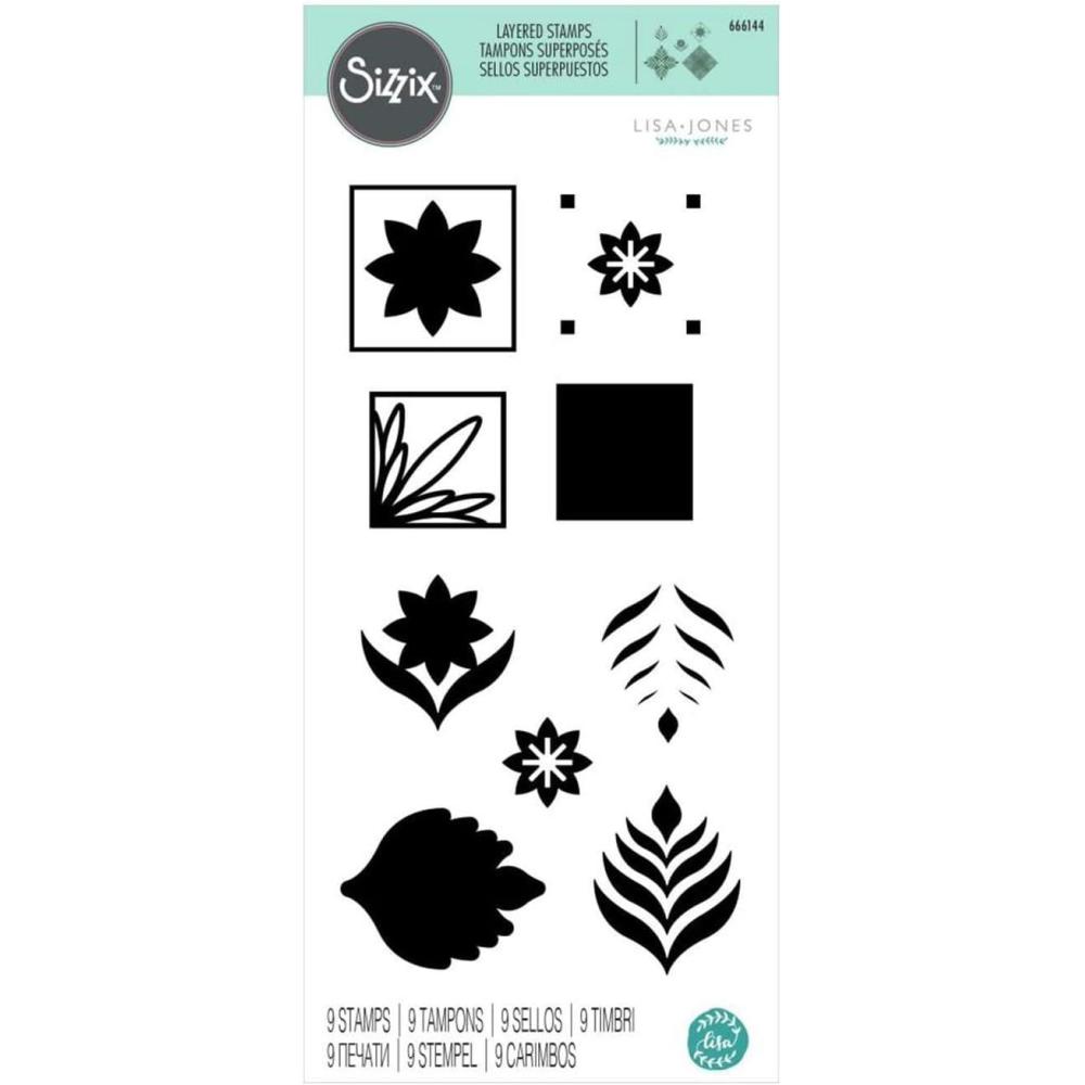 image:imageSizzix Layered Clear Stamps 9PK Geo Repeat