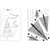 Sizzix A5 Clear Stamps w/Stencil Cosmopolitan Christmas, Merry and Light by Stacey Park, Multicolor, One Size
