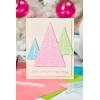 Sizzix A5 Clear Stamps w/Stencil Cosmopolitan Christmas, Merry and Light by Stacey Park, Multicolor, One Size