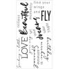 Sizzix Clear Stamps 5PK Sunnyside Sentiments #3 by Pete Hughes | 665405 | Chapter 3 2022