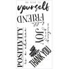 Sizzix Clear Stamps 5PK Sunnyside Sentiments #8 by Pete Hughes | 665410 | Chapter 3 2022, Multicolor