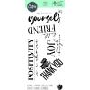 Sizzix Clear Stamps 5PK Sunnyside Sentiments #8 by Pete Hughes | 665410 | Chapter 3 2022, Multicolor