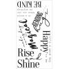 Sizzix Clear Stamps 5PK Sunnyside Sentiments #9 by Pete Hughes | 665411 | Chapter 3 2022, Multicolor