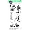 Sizzix Festive Sentiments #2 Clear Stamps 5PK Olivia Rose | 664938 | Chapter 3 2022, One Size