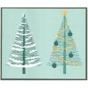 Sizzix A5 Clear Stamps w/Stencil Cosmopolitan Christmas, Merry and Light by Stacey Park, Multicolor, One Size