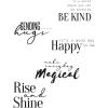 Sizzix Clear Stamps 5PK Sunnyside Sentiments #9 by Pete Hughes | 665411 | Chapter 3 2022, Multicolor