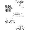 Sizzix Festive Sentiments #2 Clear Stamps 5PK Olivia Rose | 664938 | Chapter 3 2022, One Size
