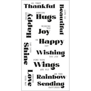 Sizzix Clear Stamps Set 12PK Good Vibes #4 by Pete Hughes | 665911 |Chapter 2 2022, One Size, Multicolor