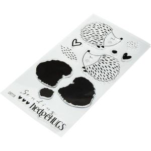 Sizzix Layered Clear Craft Card Making 10PK Hedgehugs by Lisa Jones | 665830 | Chapter 4 2022 Stamps, Mulitcolour
